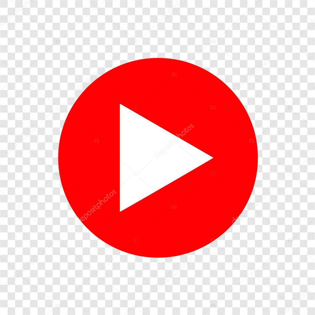 Play icon transparant design red