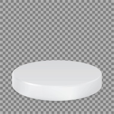 3d podyum elementi beyaz vektör şeffaf 