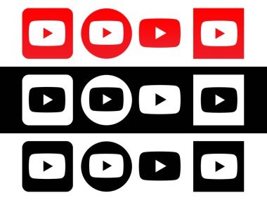 Tasarım YouTube logo vektörünü ayarla