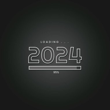Yeni yıl 2024 konsept sosyal medya afişi şablonu yükleme