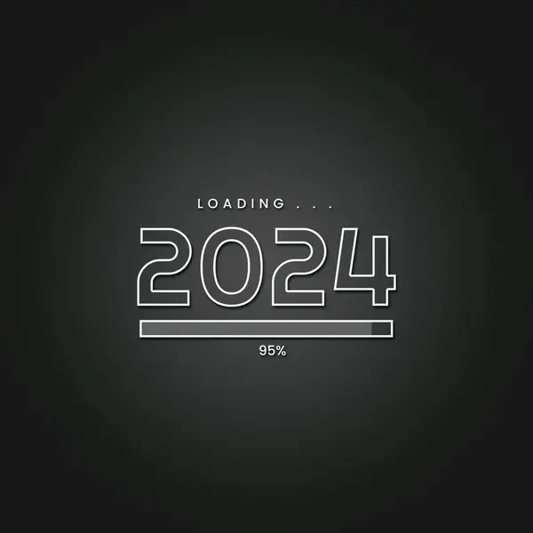 2024 Betöltése Koncepció Social Media Banner Sablon — Stock Fotó