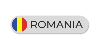 Romanya 'da metin şeffaf arkaplan dosya formatına sahip bayrak, Romanya' da başlık tasarımı ve Romanya bayrak dairesi unsurları için şablon çizimi