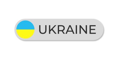 Metin şeffaf arkaplan dosya biçimine sahip krayna bayrağı eps, başlık tasarımı için Ukrayna metin harfleri şablon illüstrasyonu, Ukrayna dairesi bayrak ögesi