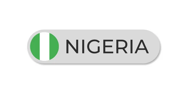 Nigéria Zászló Szöveges Átlátszó Háttér Fájlformátum Eps Nigéria Szöveg Felirat — Stock Vector