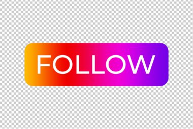 Instagram düğme ögesini takip et şeffaf arkaplan dosya biçimi renk değişimini sağlar