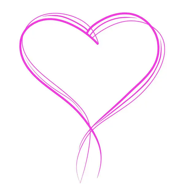 Rózsaszín Szív Elem Ikon Átlátszó Háttér Szív Szimbólum Rózsaszín Design — Stock Fotó