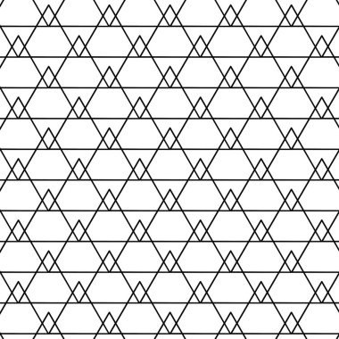 Üçgensiz geometrik desen çizgisi siyah ve beyaz element