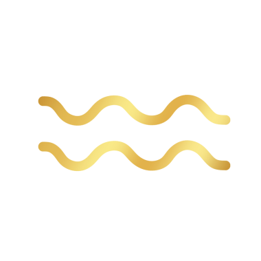 Astrolojik takvim burcu vektör tasarımı için lüks altın çizgili akvaryum Zodiac sembolü png saydam