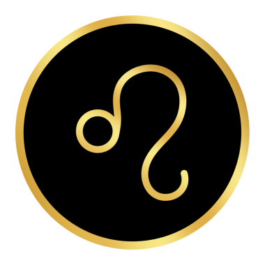 Astrolojik takvim burcu vektör tasarımı için lüks altın çizgisi Leo Zodiac sembolü png şeffaf