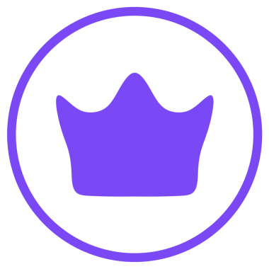 Instagram için özel içerik sembolü png dosyası ile birlikte mor Crown sembolü