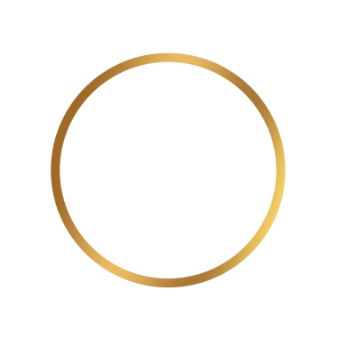 Altın çizgi dairesi şeffaf arkaplan