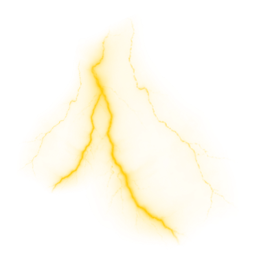 Sarı gerçekçi parlak yıldırım elementi