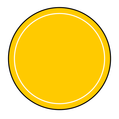 Çember sarı yuvarlak düğme şeffaf png