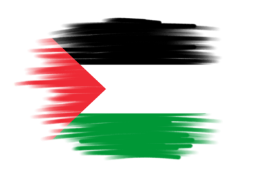 Filistin bayrağı şeffaf arka plan, Filistin fırçası suluboya bayrak tasarımı şablon unsuru png şeffaf Filistin bayrağı