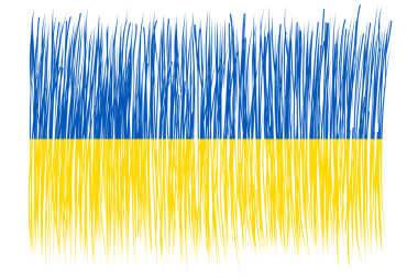 Ukrayna tasarım şablonu ulusal bayrak şeffaf, Ukrayna bayrak fırça darbesi png şeffaf