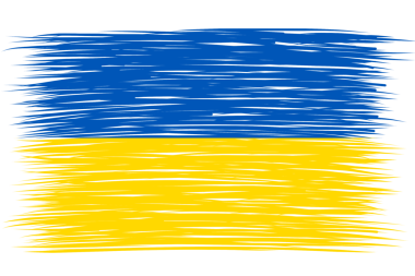 Ukrayna tasarım şablonu ulusal bayrak şeffaf, Ukrayna bayrak fırça darbesi png şeffaf