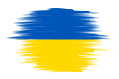 Ukrayna tasarım şablonu ulusal bayrak şeffaf, Ukrayna bayrak fırça darbesi png şeffaf