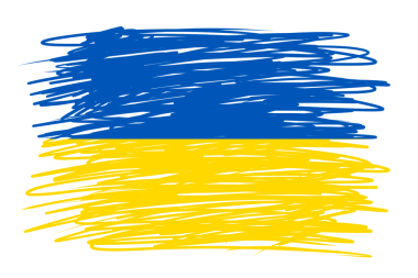 Ukrayna tasarım şablonu ulusal bayrak şeffaf, Ukrayna bayrak fırça darbesi png şeffaf