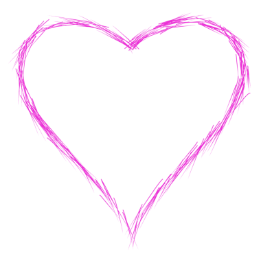 pembe kalp çerçevesi boş tasarım sanat şablonu arka planı