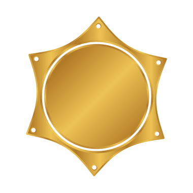 Lüks altın çember ödül ögesi png
