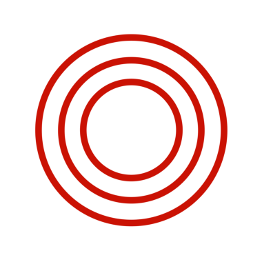 Kırmızı hedef simge element çember çerçevesi