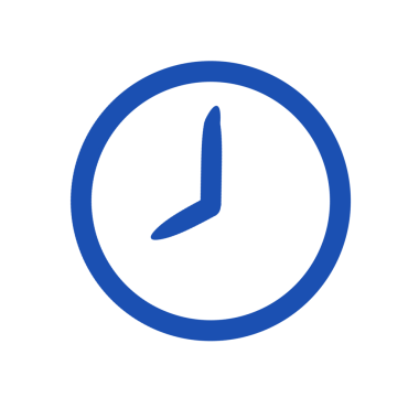 Zaman simgesi tasarımı png dosyası mavi renk, saat simgesi siyah renk