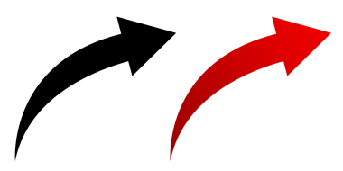 kırmızı ok işareti siyah ok sembolü şeffaf şablon tasarımı