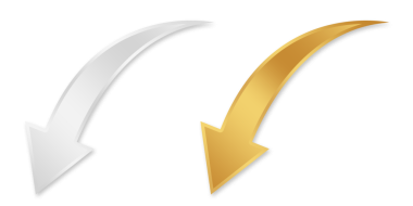 lüks altın ok gümüş element şeffaf arkaplan şablonu