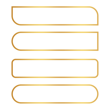 Lüks altın şekilli metin kutusu boş altın element, altın kutu element tasarımı şeffaf png