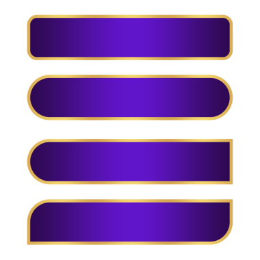 Web Sitesi UI ve Sunum Slaytları için Zarif Mor ve Altın Sancaklar