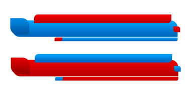 flaş haber başlığı tasarım etiketi transparant tasarım mavi png dosyası, kırmızı mavi alt üçüncü şablon ögesi