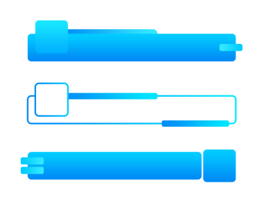 element tasarımı png dosyası için modern alt üçüncü tasarım gradyan mavi ışık kümesi