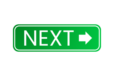 Yeşil sonraki işaret ögesi png şeffaf arkaplan