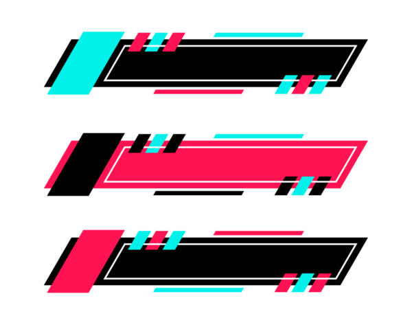 sosyal medya tiktok tasarım etiketi transparant tasarımı için düşük üçüncü mavi mor PNG set tasarımı
