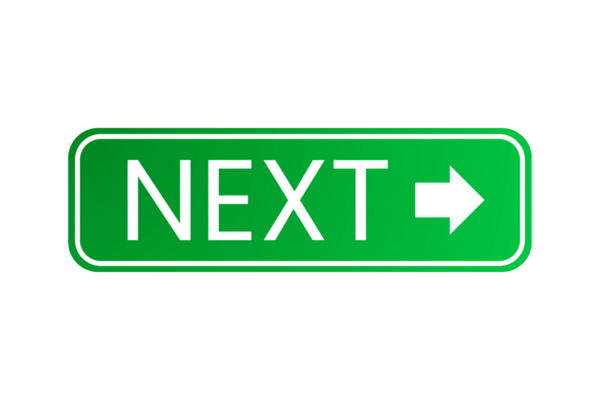 Yeşil sonraki işaret ögesi png şeffaf arkaplan