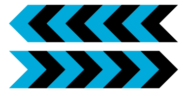 ok elementli Tehlike Belirtisi için siyah ve mavi Sembol Uyarı İşareti