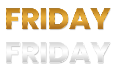 Mutlu Cuma Altın ve Gümüş Metin Biçimli png dosyası şeffaf arkaplan