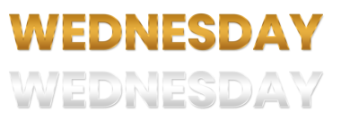 Mutlu çarşambalar Altın ve Gümüş Metin Biçimli png dosyası şeffaf arkaplan