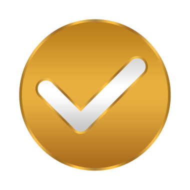 lüks altın kontrol düğmesi tasarımı png dosya şeffaf arkaplan, işaret sembolü şablonu tasarımını daire altın ile kontrol et