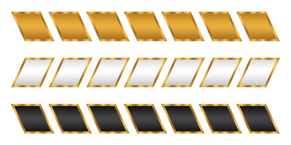 Lüks element altın şekilli metin kutusu boş gümüş element, altın kutu element tasarımı şeffaf png şablonu