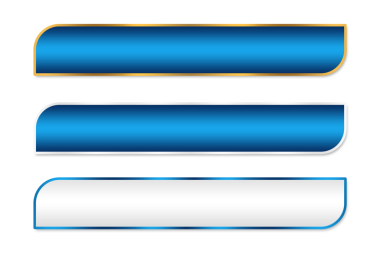 Altın çizgi lüks element png dosyasına sahip mavi alt üçüncü dikdörtgen seti şeffaf arkaplan