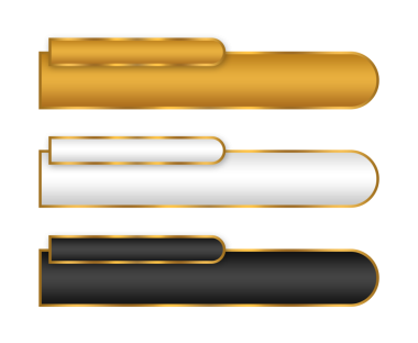 Modern metin kutusu boş gümüş altın element, altın çerçeve metin kutusu element tasarım şablonu şeffaf png