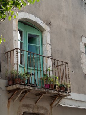 Tipik Akdeniz tarzı balkon.