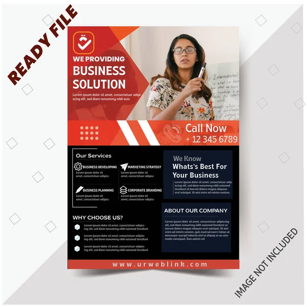 İşiniz için Profesyonel Flyer Tasarım Şablonu.