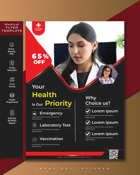 Tıbbi el ilanı şablonu