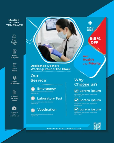 Tıbbi el ilanı şablonu