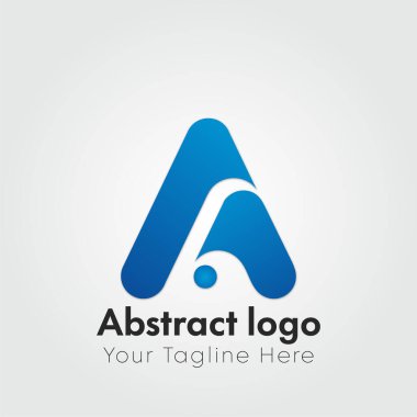 Soyut harf A logo tasarım şablonu. Harf logosu. bir logo şablonu