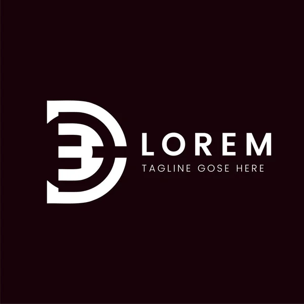 D harfi logosu. Logo şablonu. D Harfi logo iş şablonu vektör simgesi