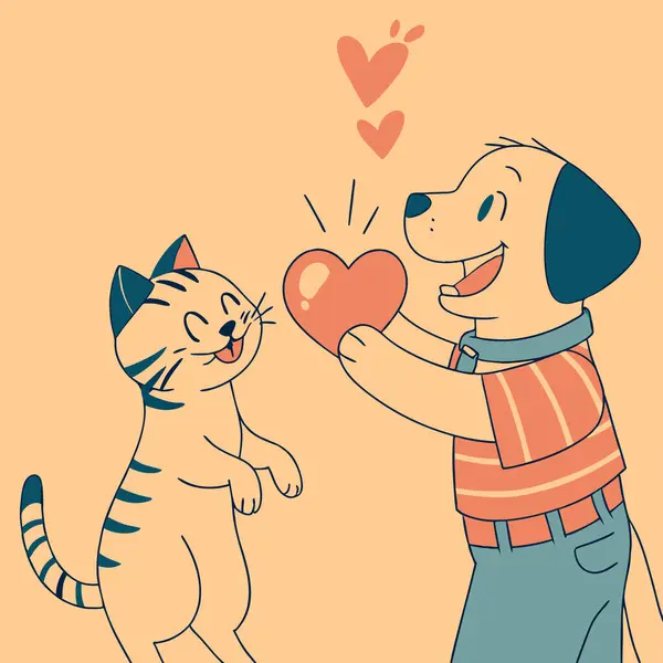 Romantik Sevgililer Günü Vektör İllüstrasyonu Aşk, Kalpler, Çiftler ve Yüksek Kaliteli Dijital Tasarımda Bayram Sembolleri