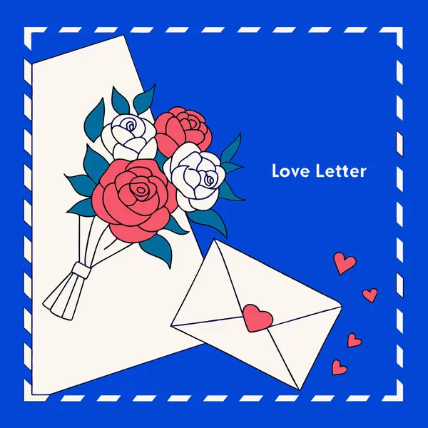 Romantik Sevgililer Günü Vektör İllüstrasyonu Aşk, Kalpler, Çiftler ve Yüksek Kaliteli Dijital Tasarımda Bayram Sembolleri